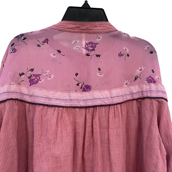 Free People Hearts and Colors Tunic Medium Oversized Cottagecore Lagenlook Fairy - Picture 16 of 16